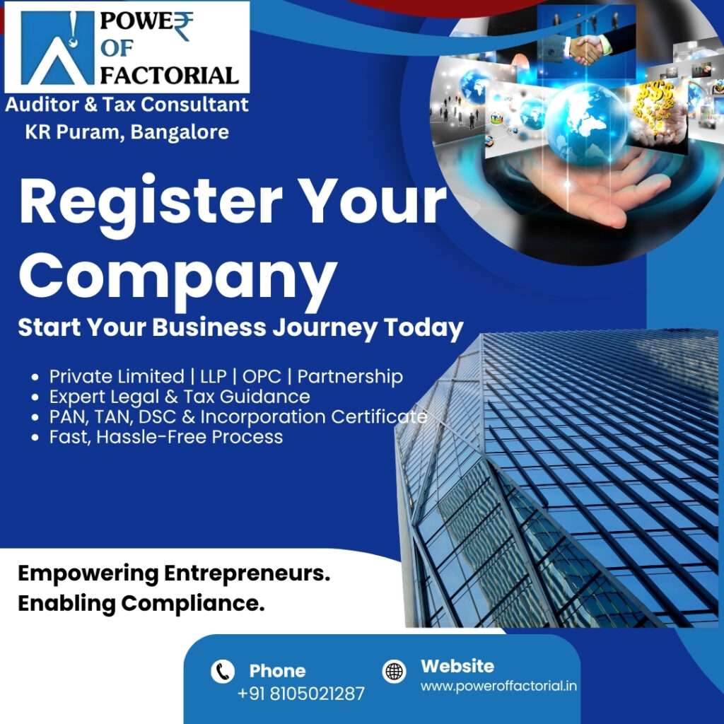 Company Registration in KR Puram Bangalore Karnataka