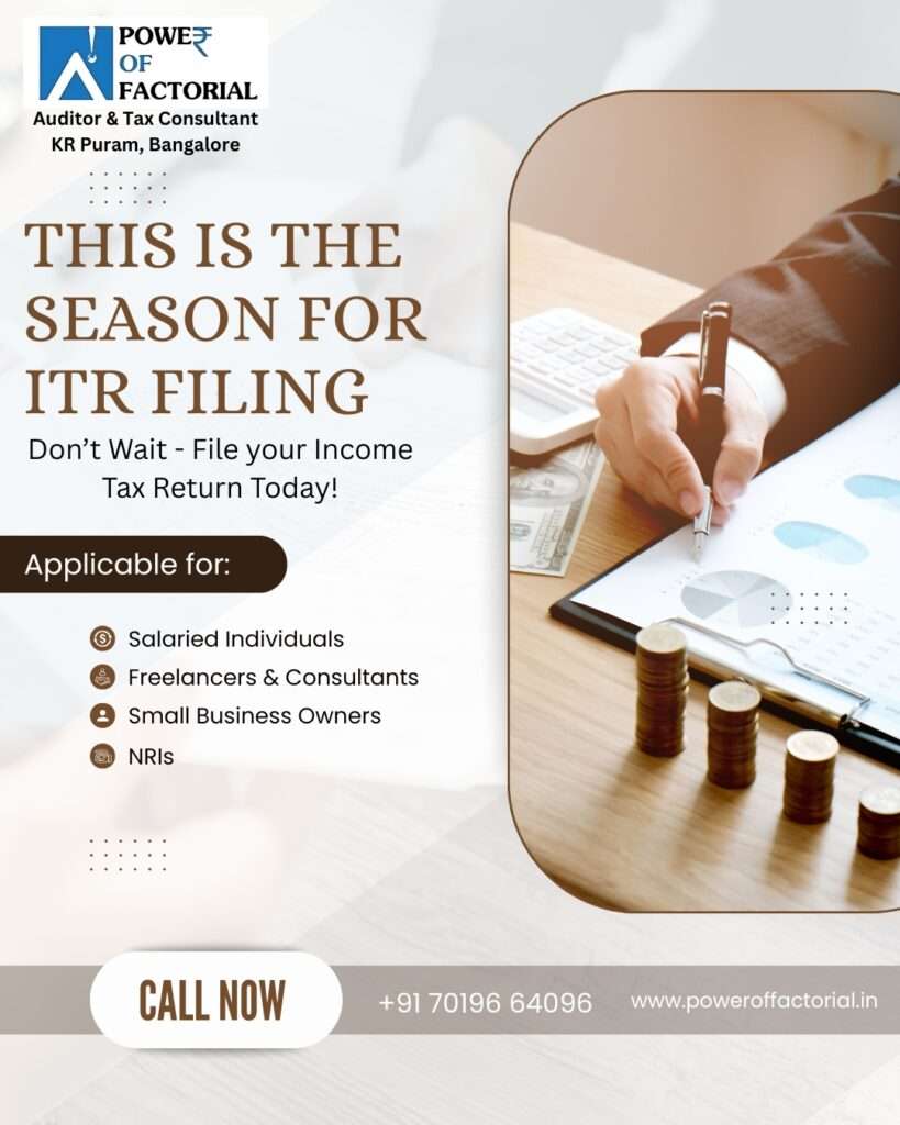 ITR Filing Consultant KR Puram Bangalore