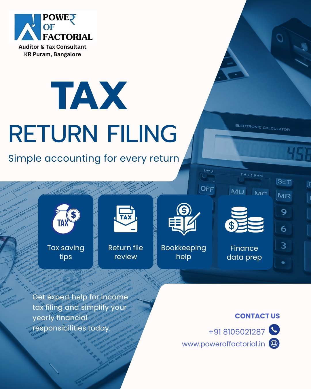 Tax Return Filing Services in KR Puram, Bangalore
