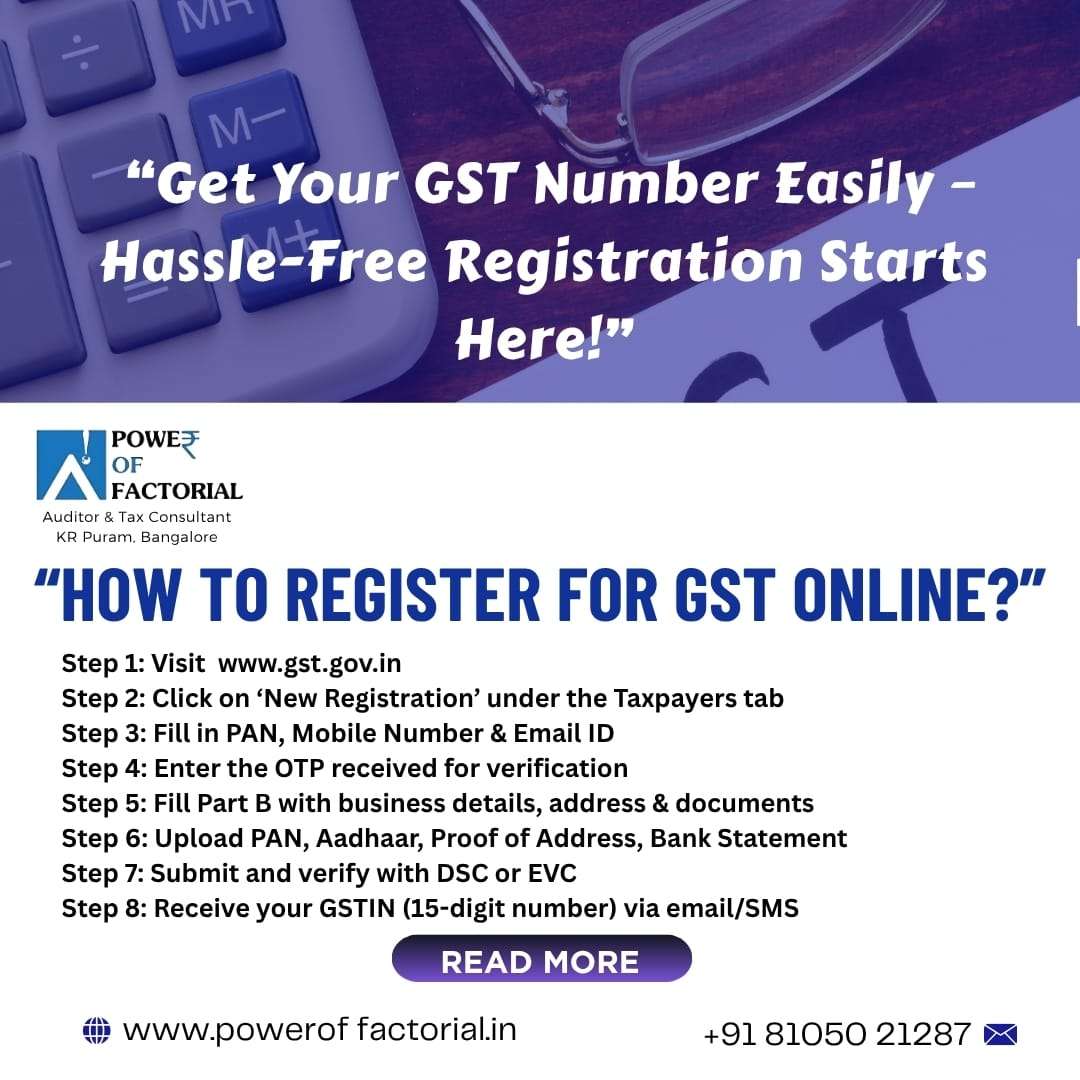 gst registration online in Bangalore